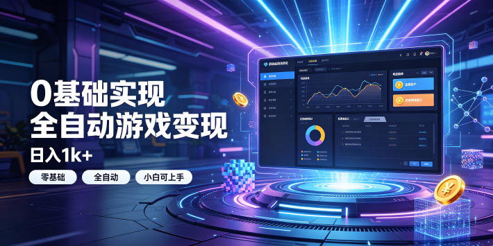 0基础实现全自动游戏变现，日入1k+，小白直接上手搞钱！【揭秘】-MFXUI中国站
