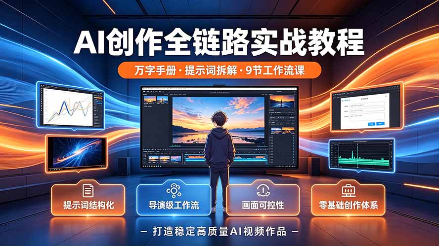 AI创作全链路实战教程｜万字手册·提示词拆解·9节工作流课，打造稳定高质量AI视频作品-MFXUI中国站
