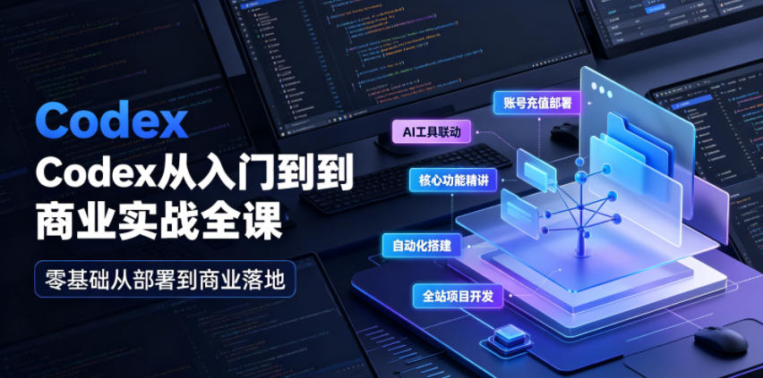 Codex从入门到商业实战全课|账号充值部署、AI工具联动、核心功能精讲、自动化搭建、全站项目开发零基础教程-MFXUI中国站