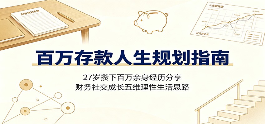 百万存款人生规划指南:27岁攒下百万亲身经历分享,财务社交成长五维理性生活思路-MFXUI中国站