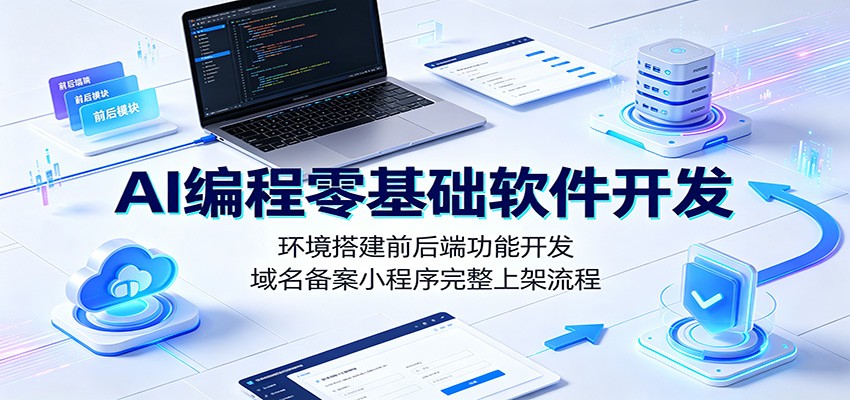AI编程零基础软件开发:环境搭建前后端功能开发,域名备案小程序完整上架流程-MFXUI中国站
