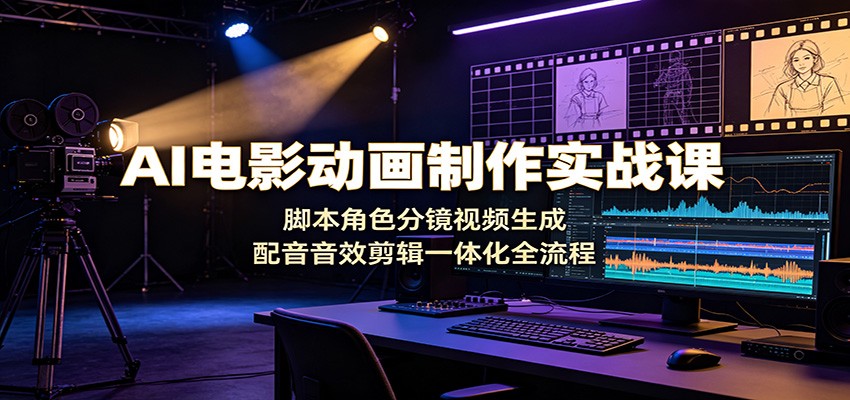AI电影动画制作实战课：脚本角色分镜视频生成，配音音效剪辑一体化全流程-MFXUI中国站