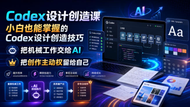 Codex设计创造课，小白也能掌握的Codex设计创造技巧，把机械工作交给AI，把创作主动权留给自己-MFXUI中国站