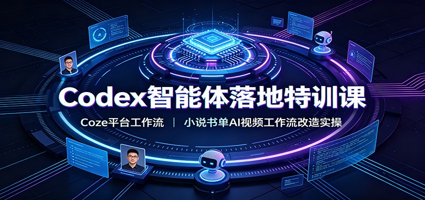 Codex智能体落地特训课：Coze平台工作流，小说书单AI视频工作流改造实操-MFXUI中国站