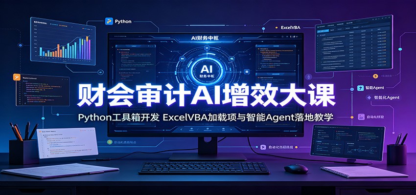 财会审计AI增效大课：Python工具箱开发，ExcelVBA加载项与智能Agent落地教学-MFXUI中国站