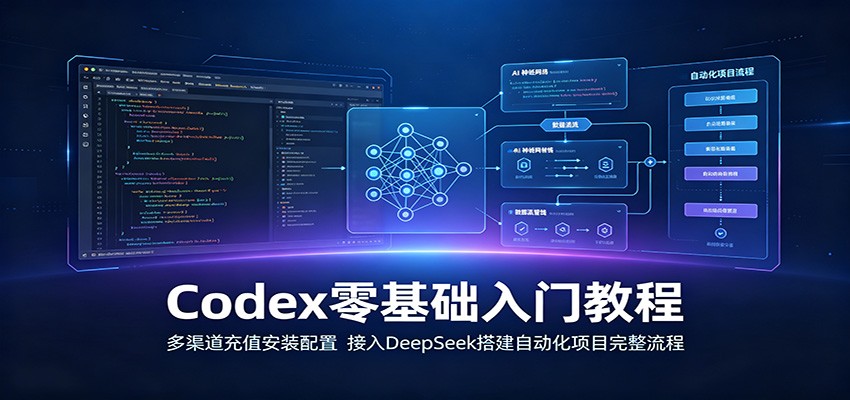 Codex零基础入门教程:多渠道充值安装配置,接入DeepSeek搭建自动化项目完整流程-MFXUI中国站