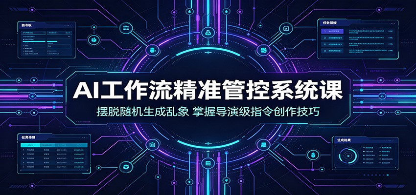 AI工作流精准管控系统课:摆脱随机生成乱象,掌握导演级指令创作技巧-MFXUI中国站