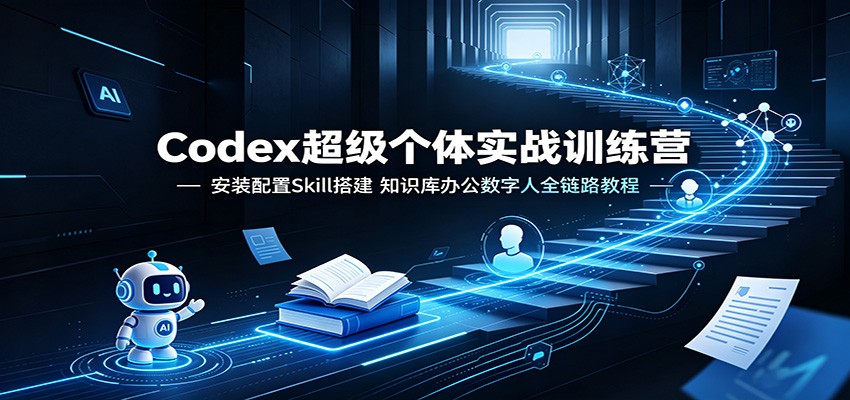 Codex超级个体实战训练营:安装配置Skill搭建,知识库办公数字人全链路教程-MFXUI中国站