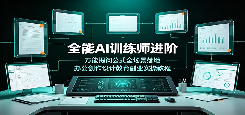 全能AI训练师进阶:万能提问公式全场景落地,办公创作设计教育副业实操教程-MFXUI中国站