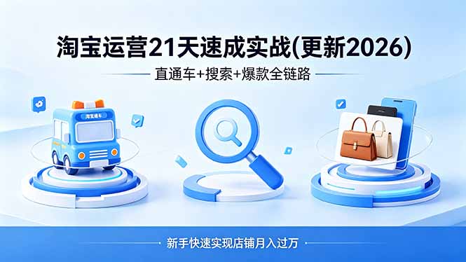 淘宝运营21天速成实战(更新4月-MFXUI中国站