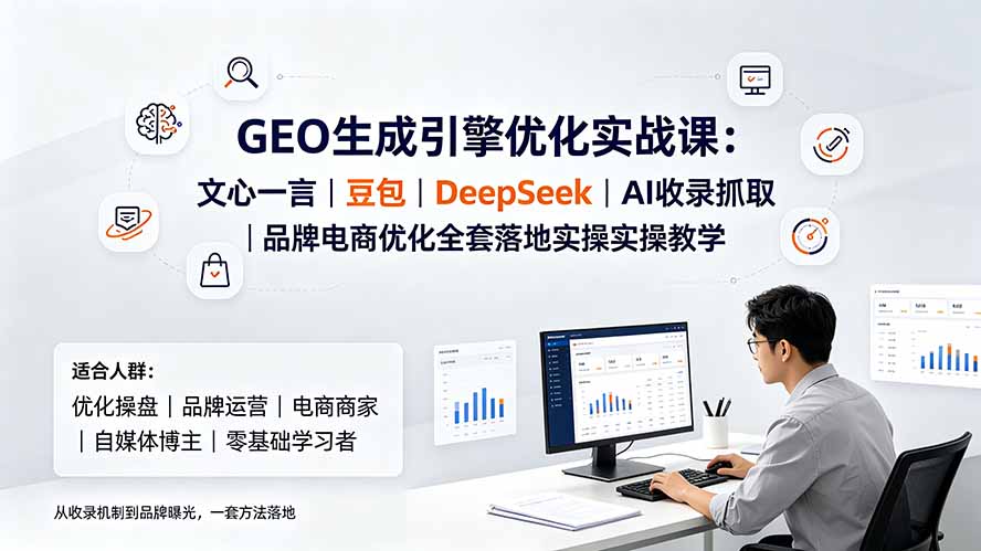 GEO生成引擎优化实战课:文心一言|豆包|DeepSeek|AI收录抓取|品牌电商优化全套落地实操教学-MFXUI中国站
