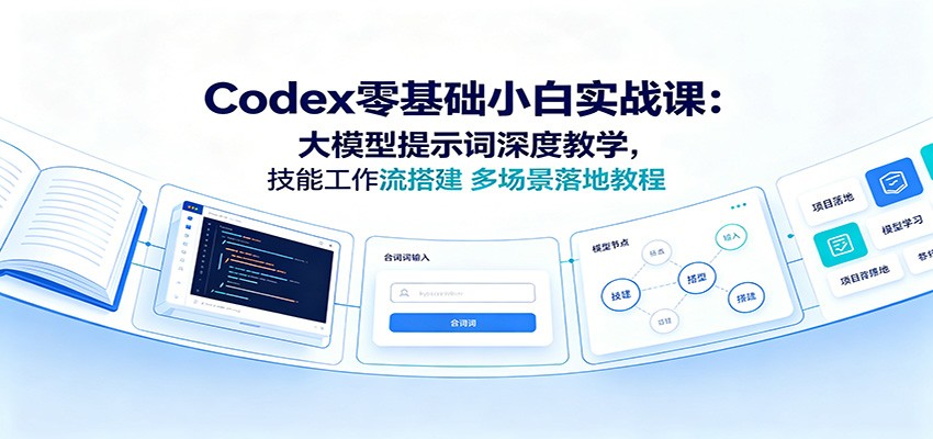 Codex零基础小白实战课:大模型提示词深度教学,技能工作流搭建多场景落地教程-MFXUI中国站