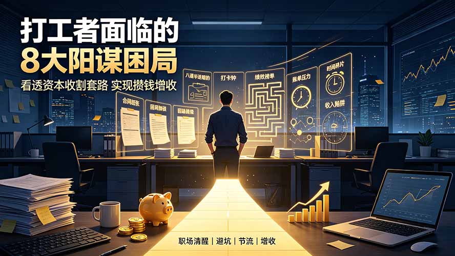 付费文章:打工者面临的8大阳谋困局,看透资本收割套路实现攒钱增收-MFXUI中国站