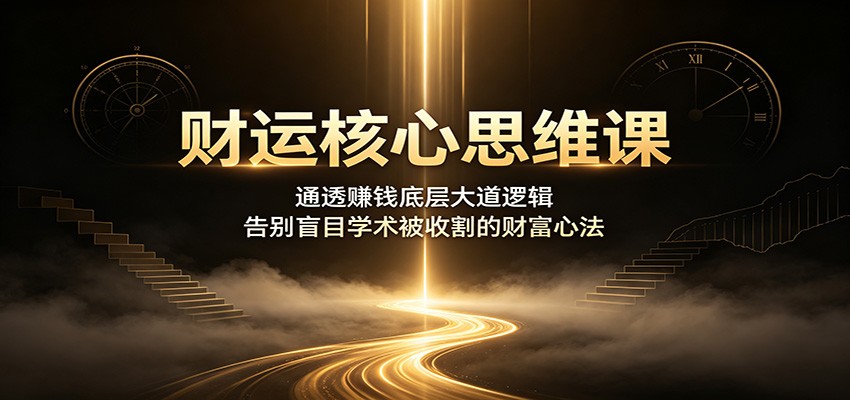 财运核心思维课:通透赚钱底层大道逻辑,告别盲目学术被收割的财富心法-MFXUI中国站