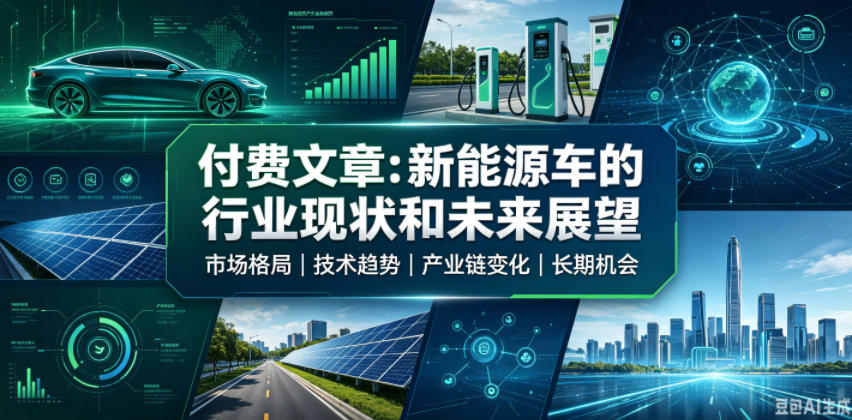 付费文章:新能原车的行业现状和未来展望-MFXUI中国站
