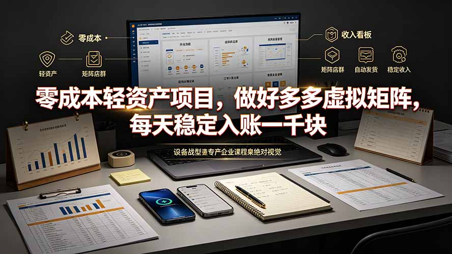 零成本轻资产项目,做好多多虚拟矩阵,每天稳定入账一千块-MFXUI中国站