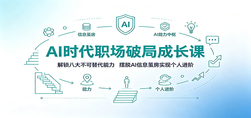 AI时代职场破局成长课:解锁八大不可替代能力,摆脱AI信息茧房实现个人进阶-MFXUI中国站