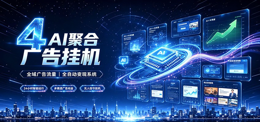 全域广告流量聚合,AI无人挂机稳赚佣金,打造长期稳定被动收入副业-MFXUI中国站