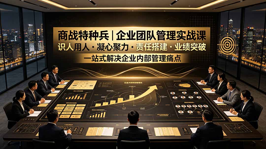 商战特种兵|企业团队管理实战课:识人用人|凝心聚力|责任搭建|业绩突破,一站式解决企业内部管理痛点-MFXUI中国站