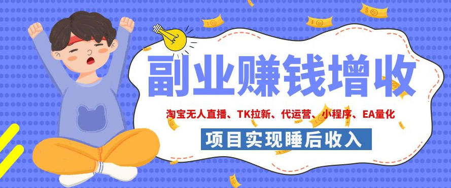 2026年多个真实落地副业项目，手把手带你搭建被动收入管道(淘宝无人直播、海外TK拉新、CSGO饰品交易、去水印小程序等)【揭秘】-MFXUI中国站