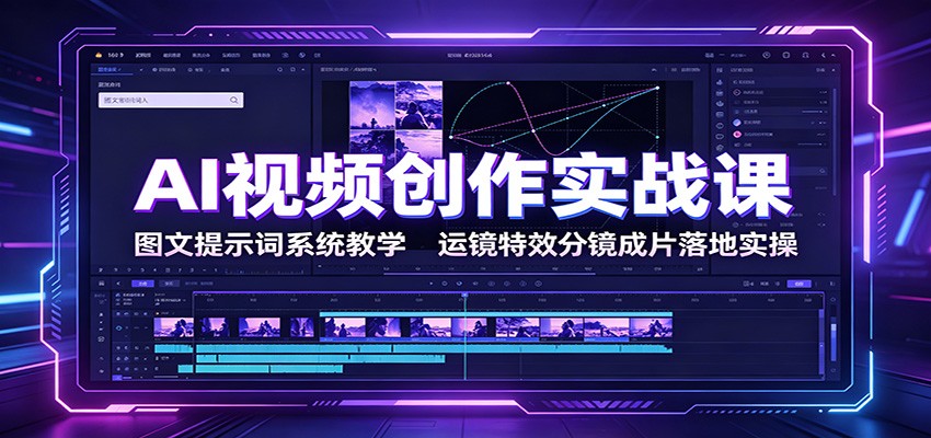 AI视频创作实战课：图文提示词系统教学，运镜特效分镜成片落地实操-MFXUI中国站