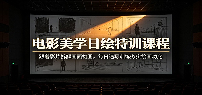 电影美学日绘特训课程：跟着影片拆解画面构图，每日速写训练夯实绘画功底-MFXUI中国站