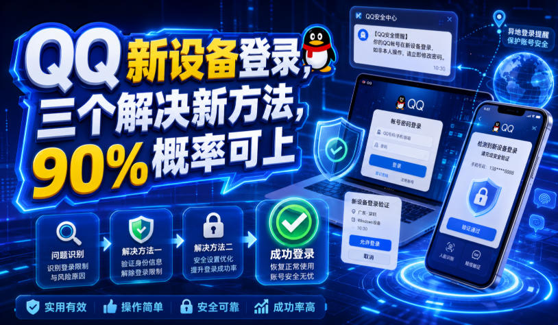 QQ新设备登录，三个解决新方法，90%概率可上-MFXUI中国站