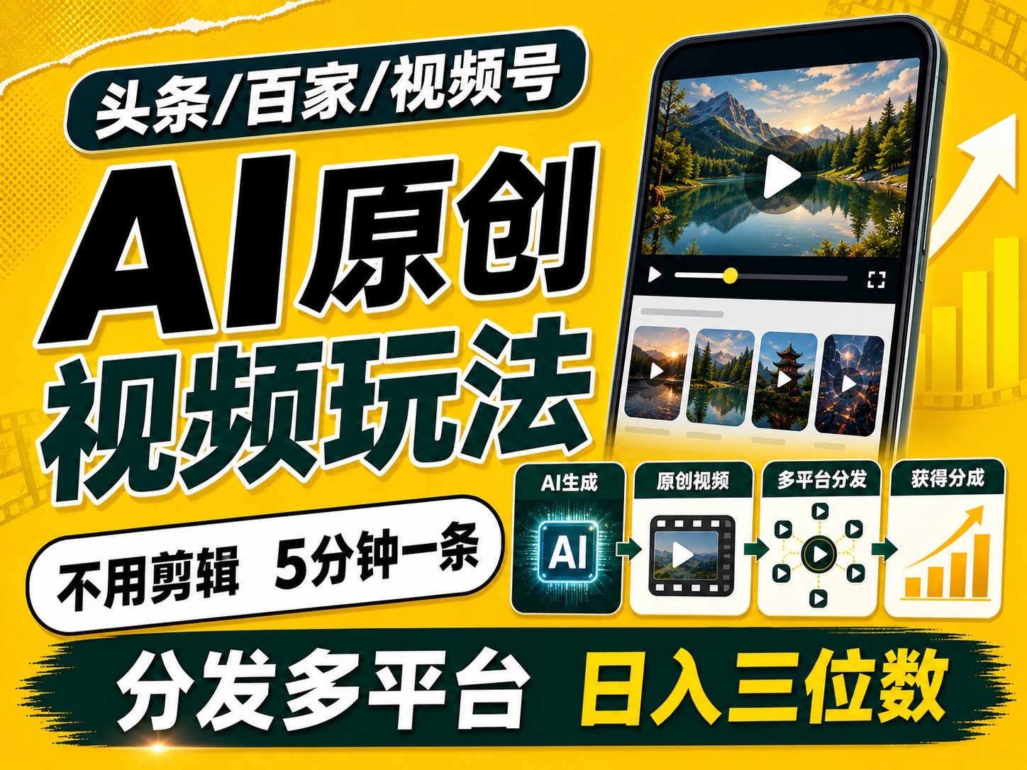2026头条百家号升级玩法 5分钟一条原创视频 发多平台赚收-MFXUI中国站