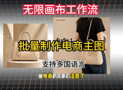 无限画布工作流搭建教程，一键电商主图批量制作，批量下载，支持多国语言-MFXUI中国站