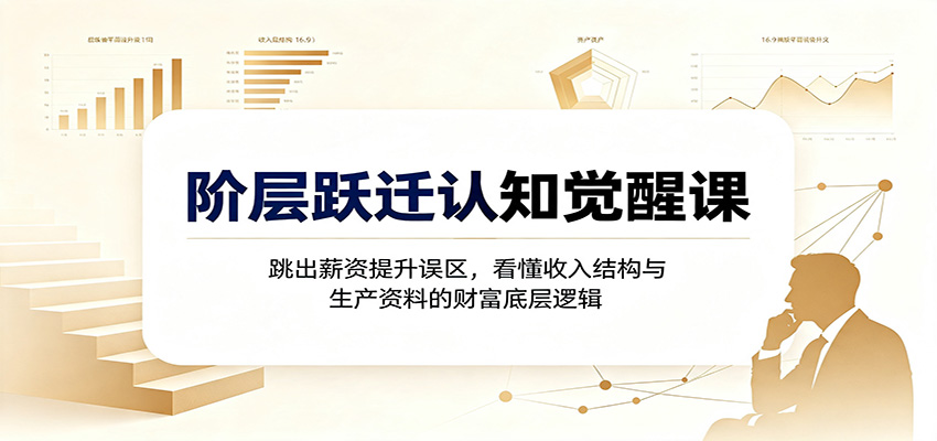 阶层跃迁认知觉醒课：跳出薪资提升误区，看懂收入结构与生产资料的财富底层逻辑-MFXUI中国站