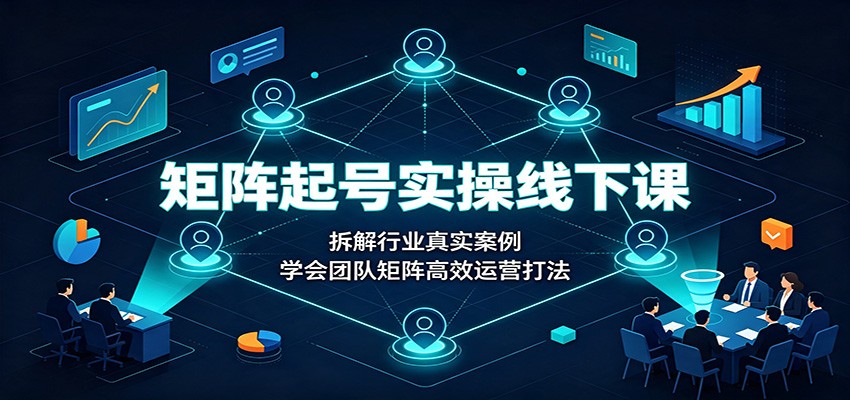 矩阵起号实操线下课：拆解行业真实案例，学会团队矩阵高效运营打法-MFXUI中国站