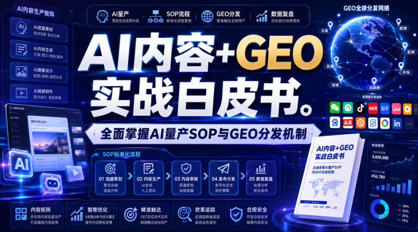 AI内容+GEO实战白皮书,全面掌握AI量产SOP与GEO分发机制【文档】-MFXUI中国站