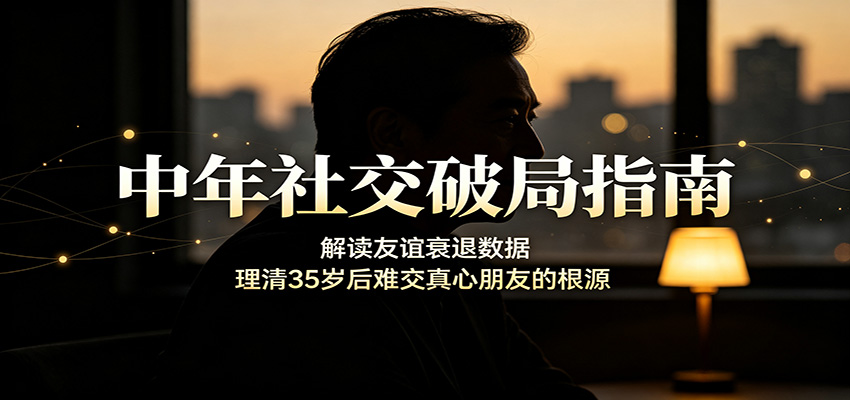 中年社交破局指南：解读友谊衰退数据，理清35岁后难交真心朋友的根源-MFXUI中国站