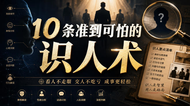 付费文章:10条准到可怕的识人术-MFXUI中国站