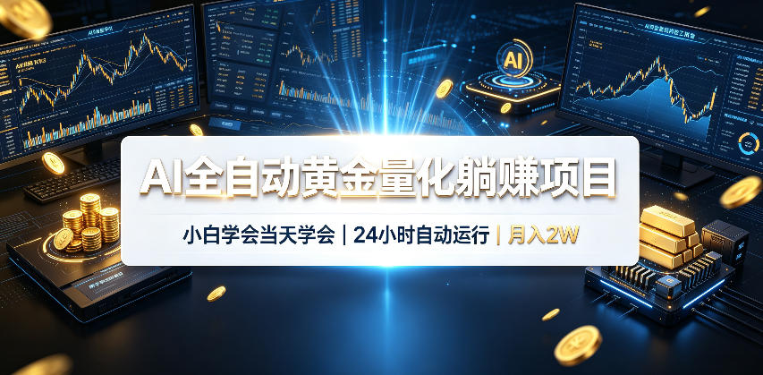 AI全自动黄金量化躺賺项目,24小时自动运行,月入2W!-MFXUI中国站