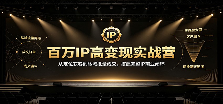 百万IP高变现实战营：从定位获客到私域批量成交，搭建完整IP商业闭环-MFXUI中国站
