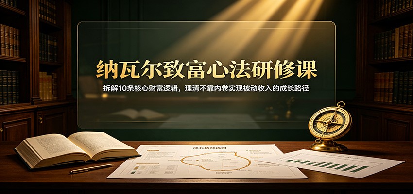 纳瓦尔致富心法研修课：拆解10条核心财富逻辑，理清不靠内卷实现被动收入的成长路径-MFXUI中国站