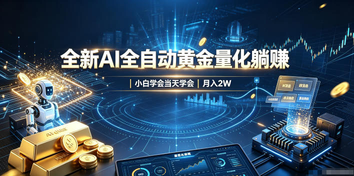 全新AI全自动黄金量化躺賺:小白学会当天学会,月入2W!【揭秘】-MFXUI中国站