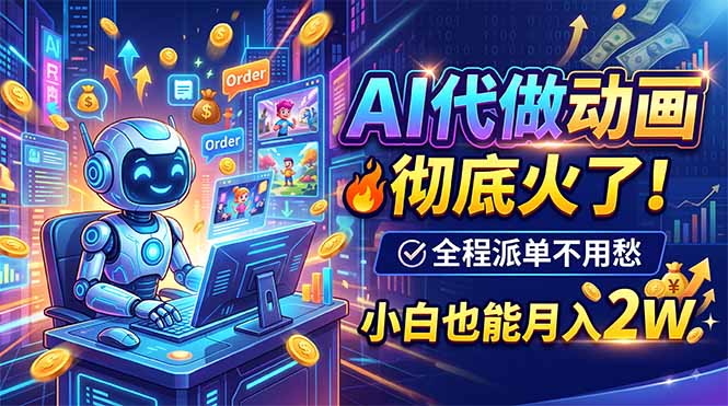 AI代做动画，彻底火了！全程派单不用愁，小白也能月入2W-MFXUI中国站