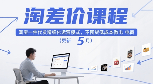 淘差价课程，淘宝一件代发精细化运营模式，不囤货低成本做电商(更新26年8月)-MFXUI中国站