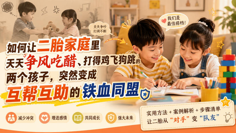 付费文章：如何让二胎家庭里天天争风吃醋、打得鸡飞狗跳的两个孩子，突然变成互帮互助的铁血同盟？-MFXUI中国站