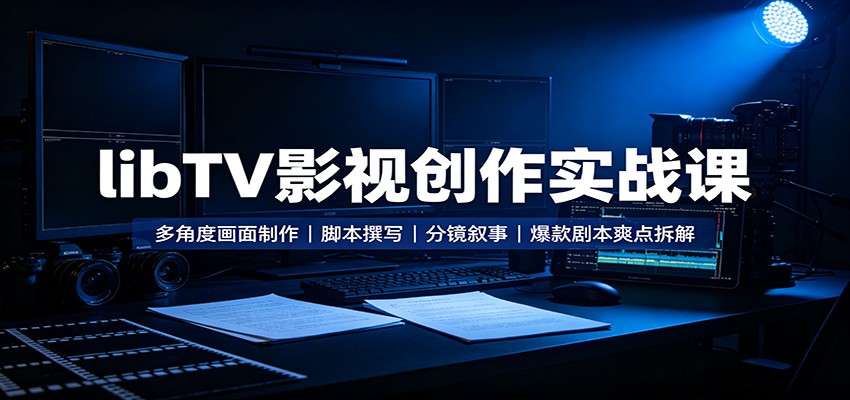libTV影视创作实战课：多角度画面制作，脚本撰写，分镜叙事，爆款剧本爽点拆解-MFXUI中国站