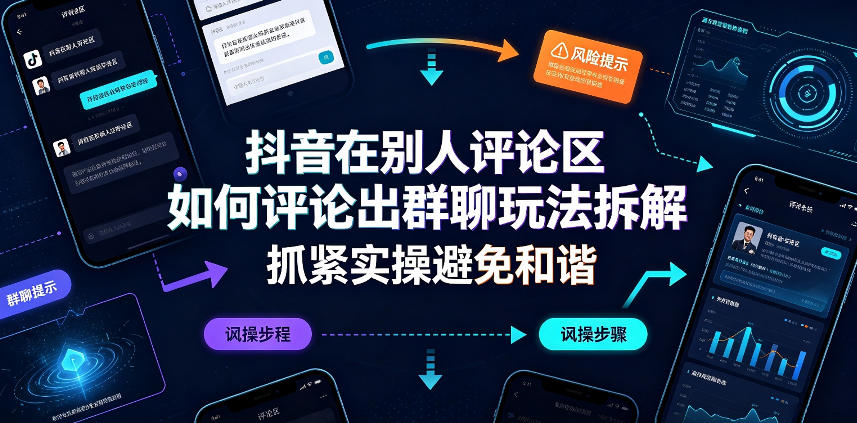 抖音在别人评论区如何评论出群聊玩法拆解，抓紧实操避免和谐-MFXUI中国站