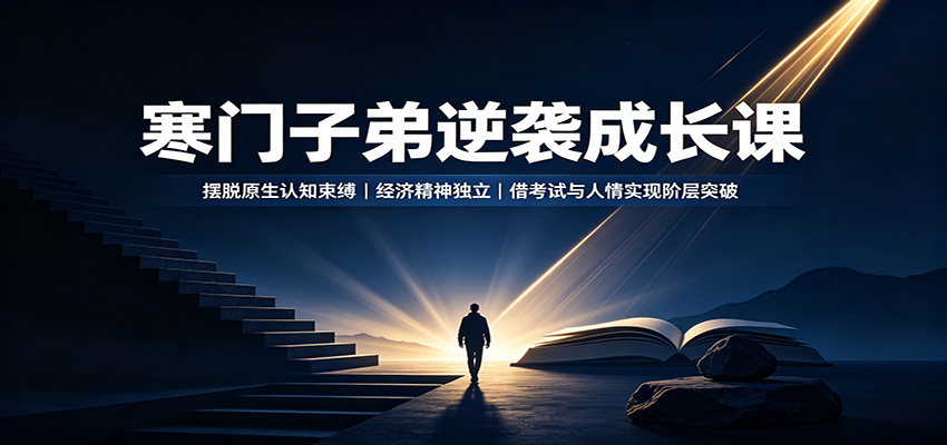 寒门子弟逆袭成长课：摆脱原生认知束缚，经济精神独立，借考试与人情实现阶层突破-MFXUI中国站