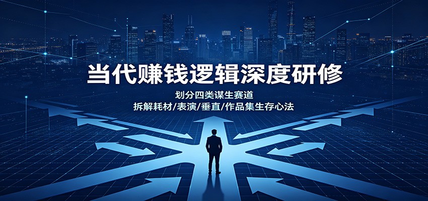 当代赚钱逻辑深度研修：划分四类谋生赛道，拆解耗材/表演/垂直/作品集生存心法-MFXUI中国站