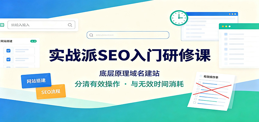 实战派SEO入门研修课：底层原理域名建站，分清有效操作与无效时间消耗-MFXUI中国站