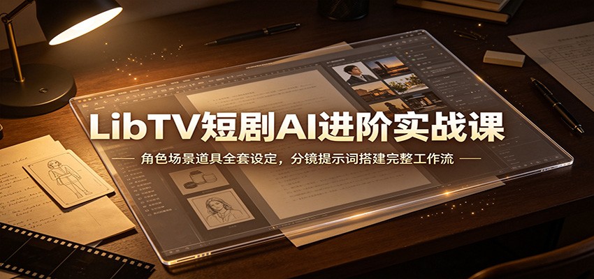 LibTV短剧AI进阶实战课：角色场景道具全套设定，分镜提示词搭建完整工作流-MFXUI中国站