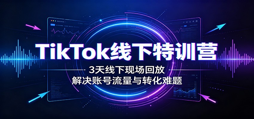 TikTok线下特训营：3天线下现场回放，解决账号流量与转化难题-MFXUI中国站
