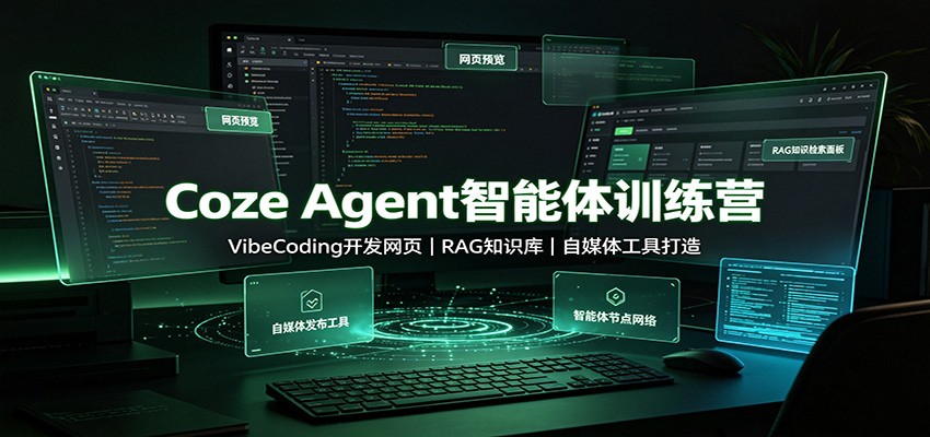 Coze Agent智能体训练营：VibeCoding开发网页，RAG知识库，自媒体工具打造-MFXUI中国站