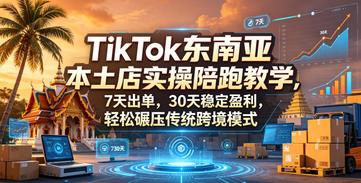 TikTok东南亚本土店实操陪跑教学，7天出单，30天稳定盈利，轻松碾压传统跨境模式(更新0819)-MFXUI中国站